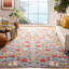 Sefika Hand Knotted Wool/Cotton Floral Rug in Pink/Grey-1529923510