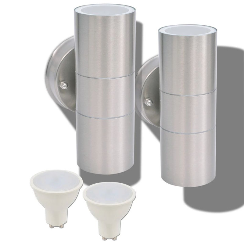 2 - Bulb Integrated LED Outdoor Armed Sconce
