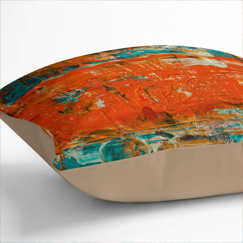 Abstract Square Throw Cushion, 40 x 40 cm, Stone