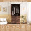 Garde-robe à 2 portes avec miroir et garde-robe à 3 tiroirs Sandrea-804240040