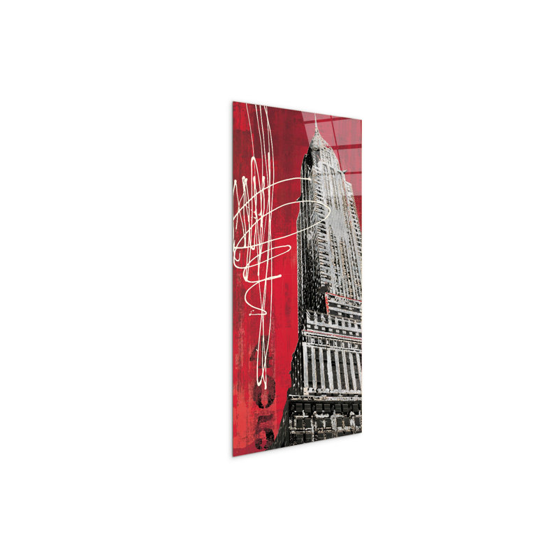 New York Skyscraper By Art Studio 100cm H X 50cm W CrystalArt Material Acrylic Glass Effect, Frameless Panel Lightweight Ready to Hang