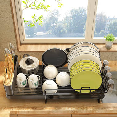 Pla Utensil Kitchen Rack Steel Stainless Steel 4 Shelf Wall Mount Kitchen Utensils  Rack, Dish Rack with Plate & Cutlery Stand, Modular Kitchen Storage Rack