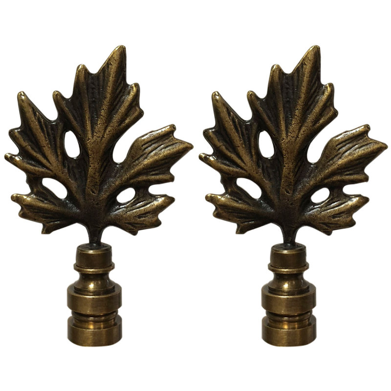 Faîteau de lampe feuille d’érable, Laiton antique