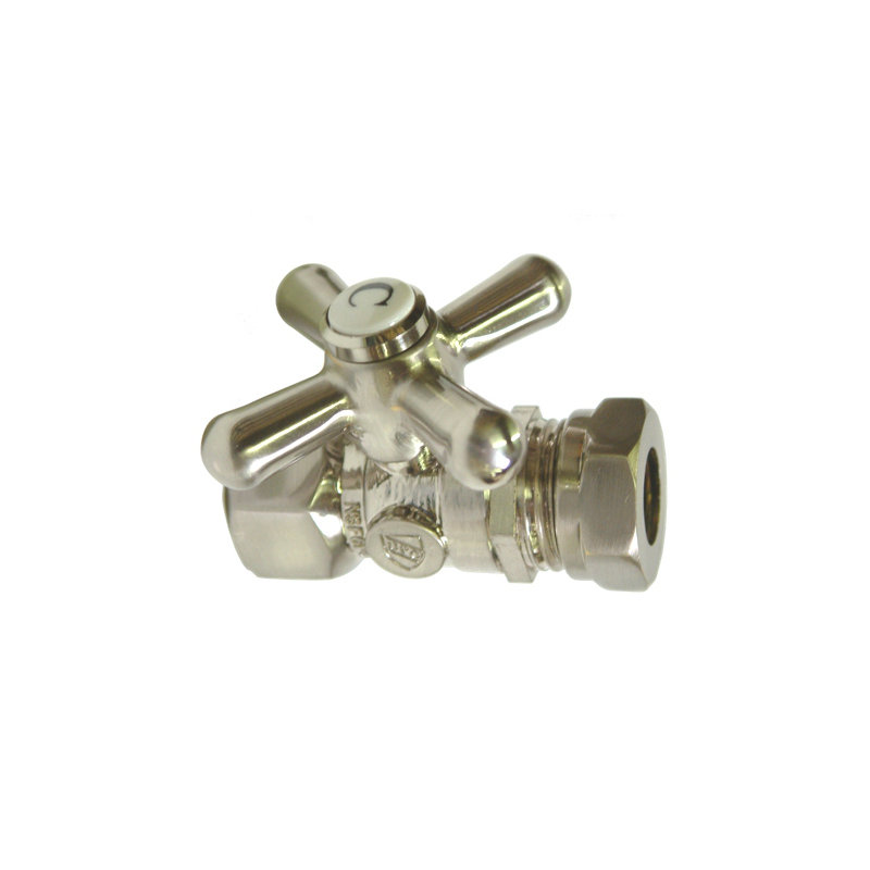 Quarter Decorative Turn Valve, Satin Nickel