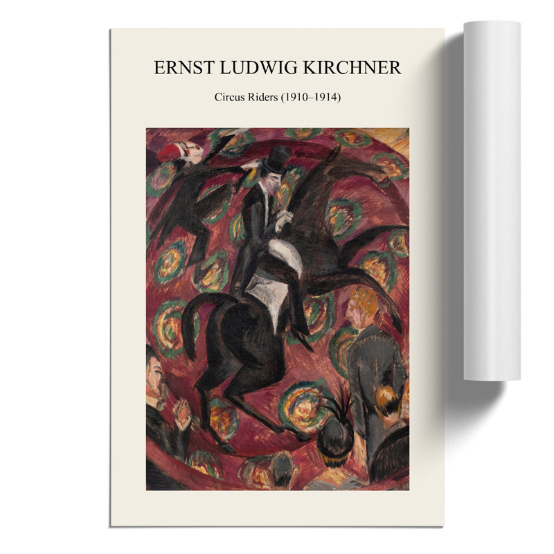 Circus Riders Print by Ernst Ludwig Kirchner - Frameless Print, 30cm H x 21cm W x 0.1cm D