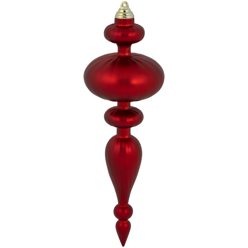 12'' Finial Ornament, Red