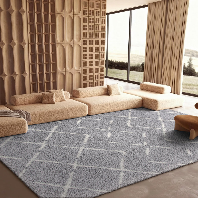 Tapis performance Angelka, Rectangulaire 8 pi x 10 pi, Grey/Ivory