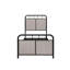 Linen Upholstered Platform Metal Bed Frame With  Fabric Headboard And Footboard