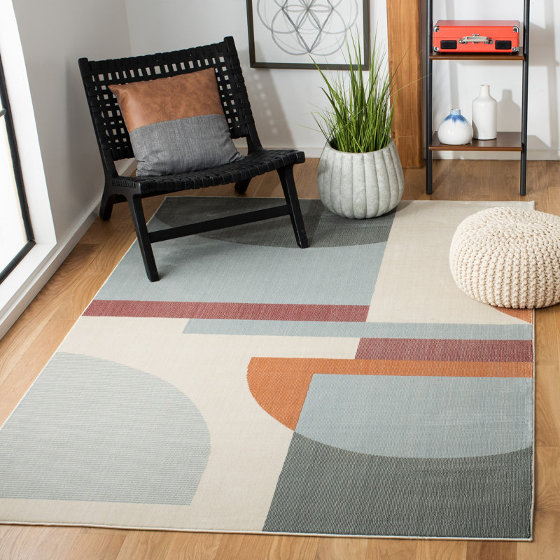 Tapis géométrique Hornbuckle 300 Performance, Rectangle 8 pi x 10 pi