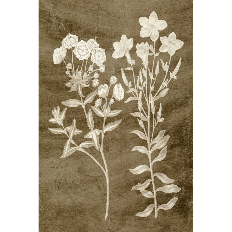 Botanique taupe I, H 18 po x l 12 po
