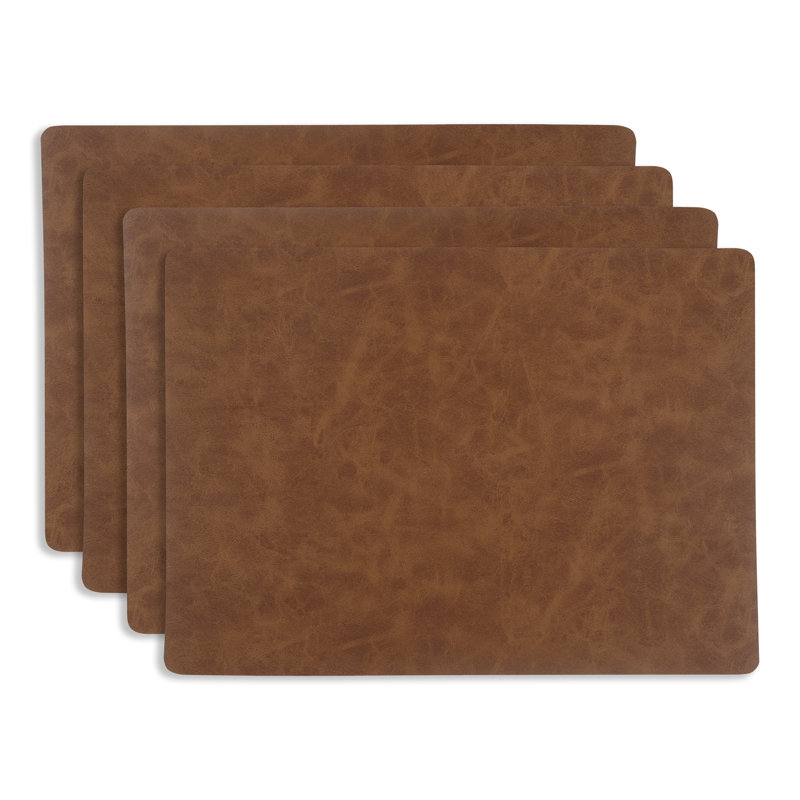 Santiago Rectangular Bio Based Vinyl Placemat, Brown
