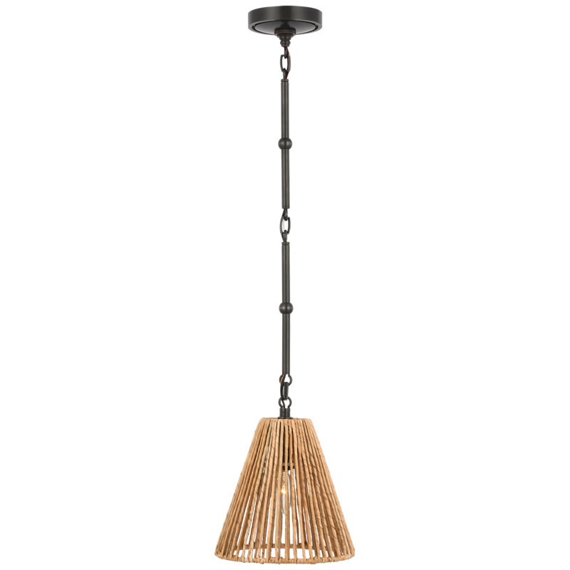 Goodman Pendant by Thomas O'Brien, 10.5" H x 9.5" W x 9.5" D, Bronze