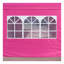 Tente 10 x 10 po avec auvent et parois latérales amovibles, abri de fête d'extérieur magenta avec fenêtres