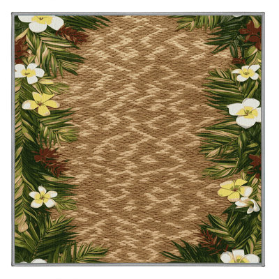 Tapis hawaïen lavable tissé Lei