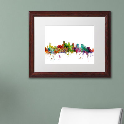 « boston massachusetts horizon », impression encadrée rectangulaire