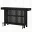 Modern Black Home Bar Unit – 2-Tier Mini Bar Table with Footrest, Tall Pub Table for Kitchen, Bistro, Dining Room, Living Room – Industrial Coffee Bar Cabinet