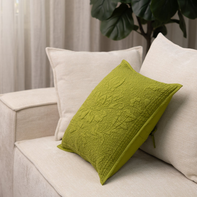 Marlene Square Pillow Cover & Insert, Olive Green