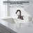 Modern Two Handle Centerset Bathroom Faucet with Pop-Up Drain and Supply Lines-123043691