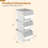 3 PCS Storage Bins on Wheels with Stay-Open Lid for Kitchen Bedroom Laundry Closet-627476099