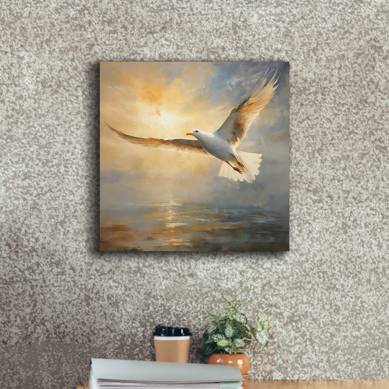 Highland Dunes «Seagull» par r3darch0n, art mural sur toile, H 18 po x l 18 po x P 0,75 po
