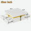 Table basse moderne carrée avec 4 tiroirs-43573248