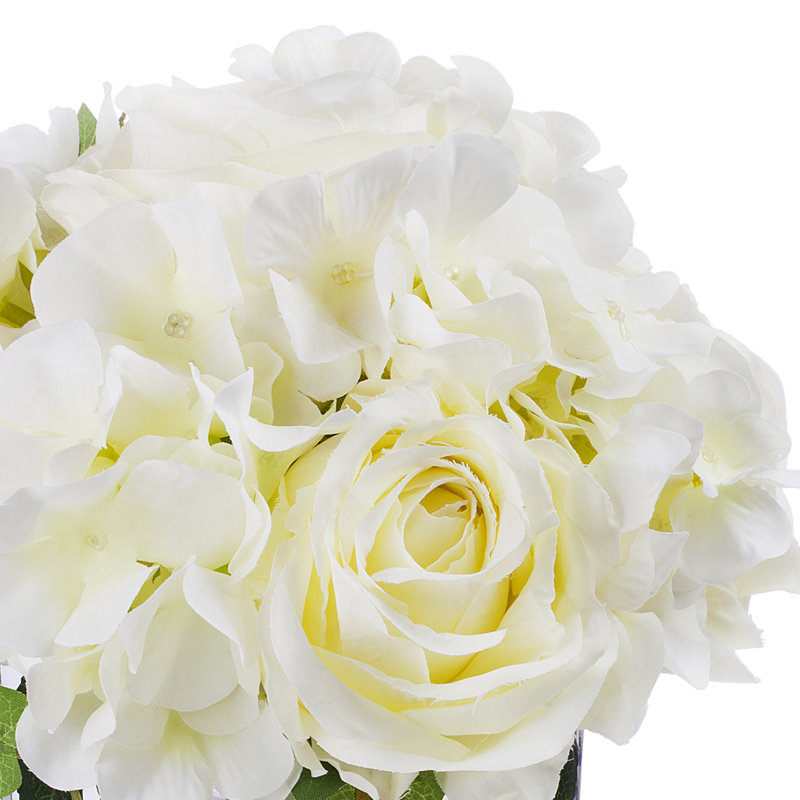 Silk Arrangement in Vase, Cream