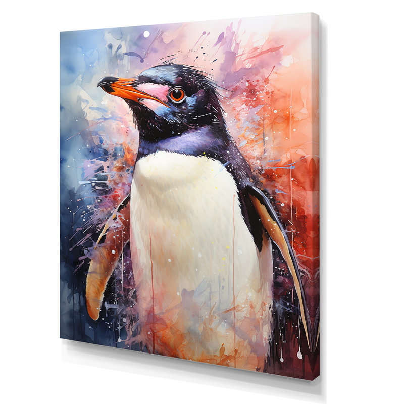 Penguins Antarctique élégance sur toile, H 32 po x l 24 po x P 1 po, Toile tendue