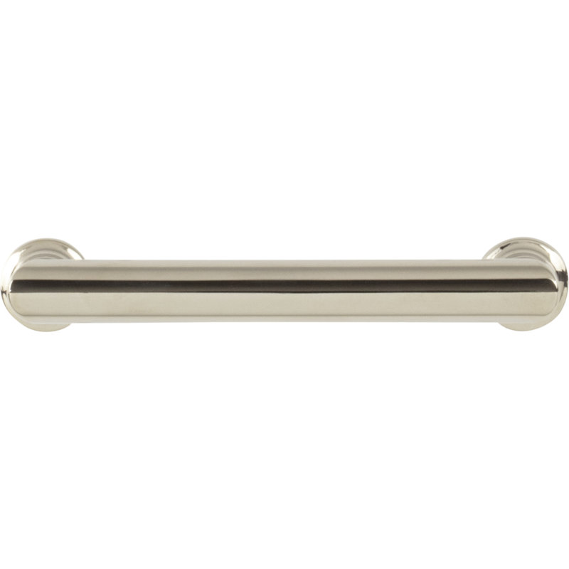Morris Bar Pull, Polished Nickel, 3 3/4" Center to Center