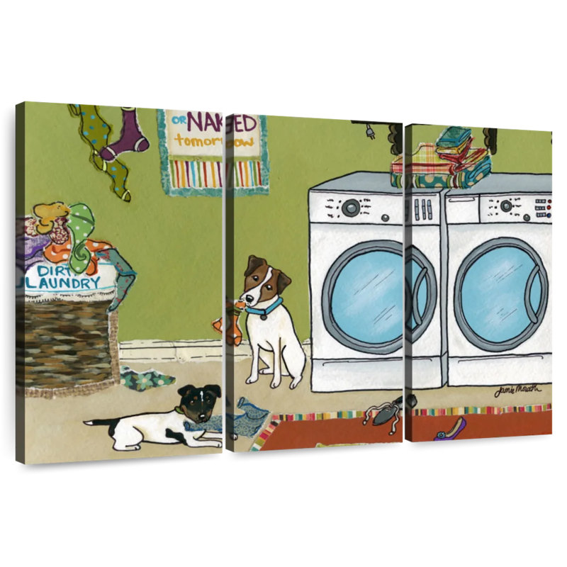Brampt Jack Russell Trouble, 24" H x 38" W