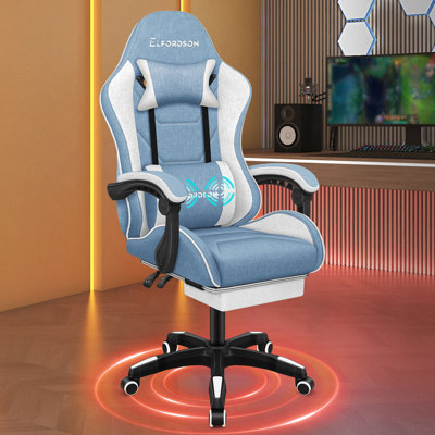 Brayden Studio Fabric Gaming Chair with Headrest