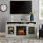 Contemporary TV Media Stand Modern Entertainment Console With 18" Fireplace Insert For TV Up To 65" With Open And Closed Storage Space, 60"W*15.75"D*29"H-1134110882