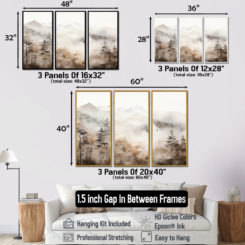 Ensemble de salon Nature S Harmony Serenity, H 28 po x l 36 po x P 1 po, Cadre flottant brun