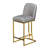 2pcs 360° Rotating Bar Chairs, Grey+gold Appearance, Comfortable Padding, Build, Suitable For Bars, Restaurants, Kitchen Counters, Offices, Quick Installation Swivel Chairs Of 2, Stylish Adornment,