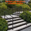 Rambarde extérieure, rampe d'escalier à 5 marches, rampes d'escalier de terrasse à hauteur réglable, trousse d'installation à faire soi-même