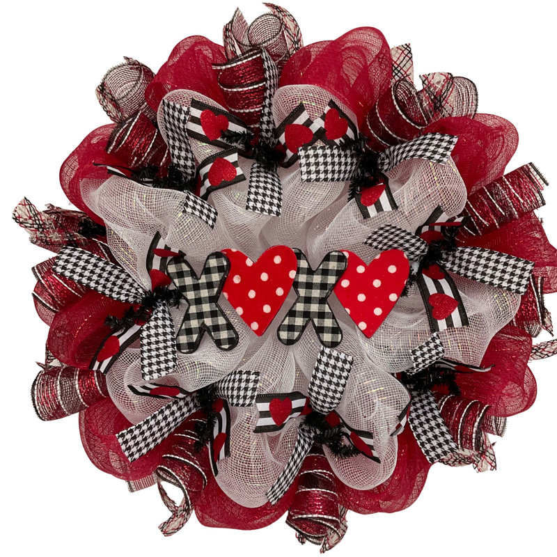 Couronne de la Saint-Valentin câlins et bisous Xoxo