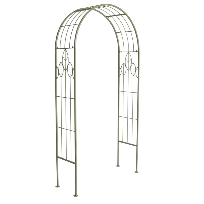 211cm H x 103cm W Iron Arched, Sage Green