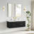 Barcelona 60" Floating Double Bath Vanity in Oak Weathered Black with White Quartz Stone Top-121696776-121696777
