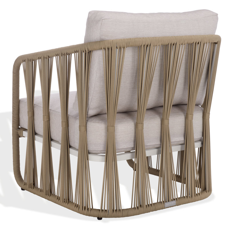 Franklyn Rope And Aluminum Patio Chair, Tan