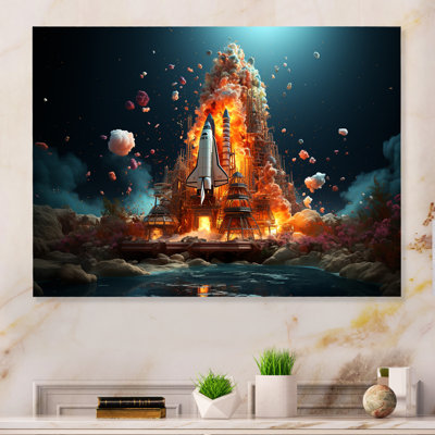 "Blastoff, Navette spatiale I" sur métal