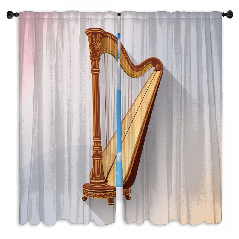 Rideaux de fenêtre Harp Ornate, 80 po x 61 po - 2 panneaux, Obscurcissement de chambre