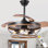 Ventilateur de plafond de style ferme noir de 42 pouces avec lumière et télécommande, moteur à courant continu réversible silencieux, ventilateur de plafond rétractable à 6 vitesses avec cage pour salon