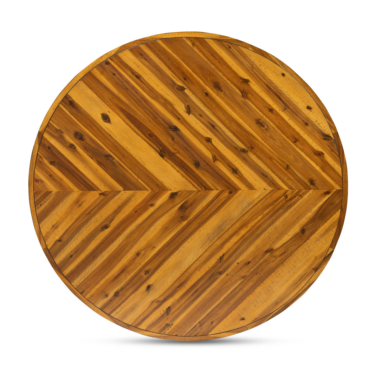 Carlo Round Dining Table, Brown, 30" H x 60" W x 60" D