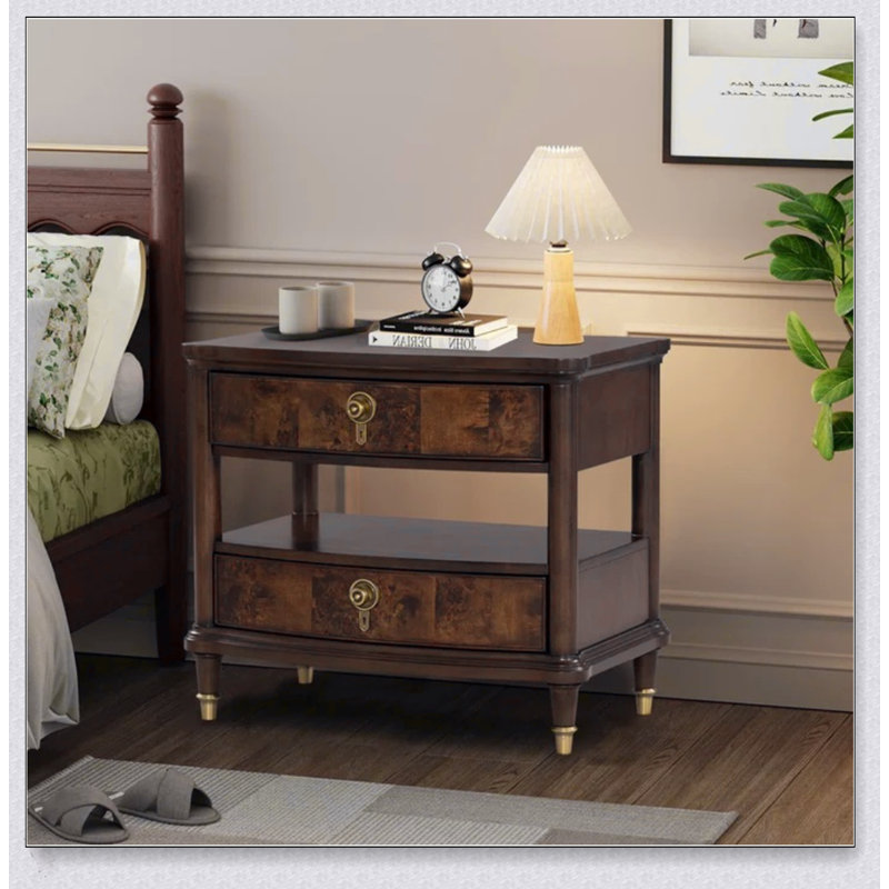 Table de chevet 1pc de style traditionnel