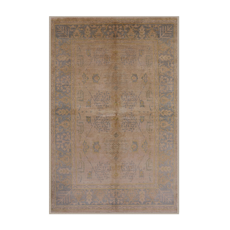 Tapis à motif oriental brun clair, Rectangle 8 pi x 10 pi
