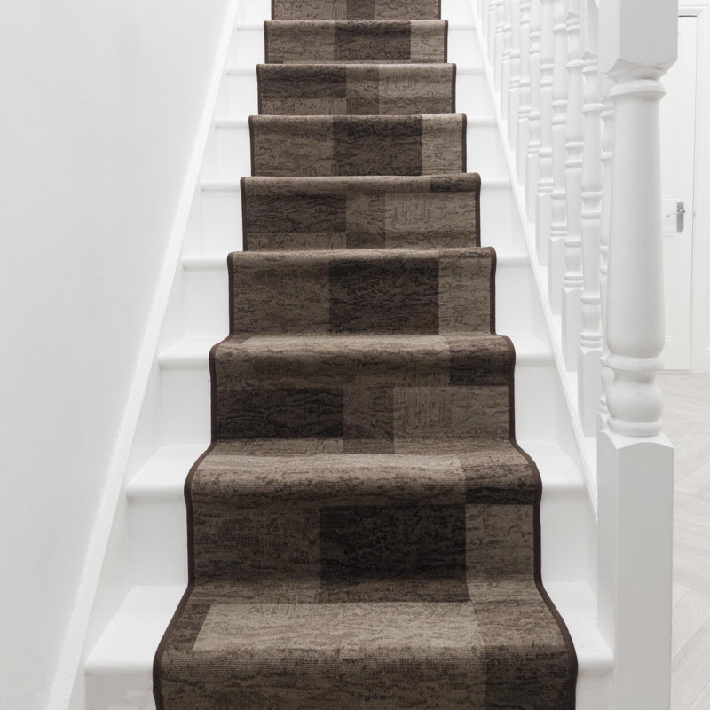 Stair Runner Geometric Area Rug, Runner 120 x 450 cm