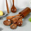 14PCS Wood Kitchen Utensil Set With Long Handles - Tongs, Spoon, Spatula For High Heat Cooking