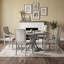 Ensemble de table de salle à manger ronde extensible rétro en chêne avec quatre fauteuils rembourrés-1738239485