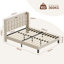 Linen fabric soft bed frame with USB charging port-2127216263-2127216260