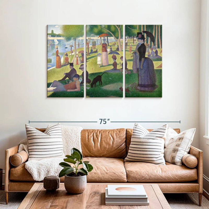 Leisha un dimanche sur la Grande Jatte, H 36 po x l 57 po
