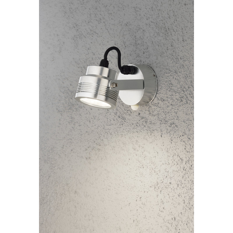 Monza Integrated LED Outdoor Armed Sconce, 10.5 cm H x 9.5 cm W x 18.5 cm D